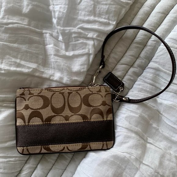 Coach Brown Wristlet - Picture 2 of 3